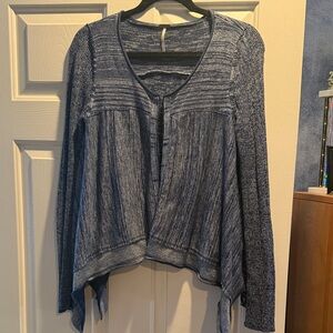 Blue Long Sleeve Cardigan